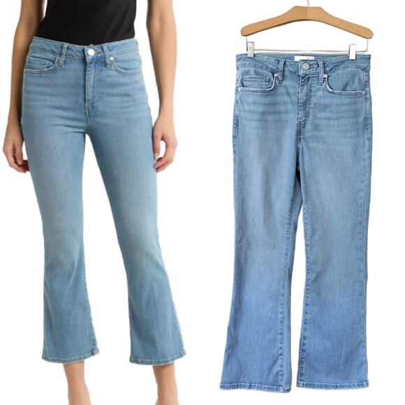 Frame Le Crop Mini Boot Jeans Size 27 Integrity Light Wash High Waist - Picture 1 of 10